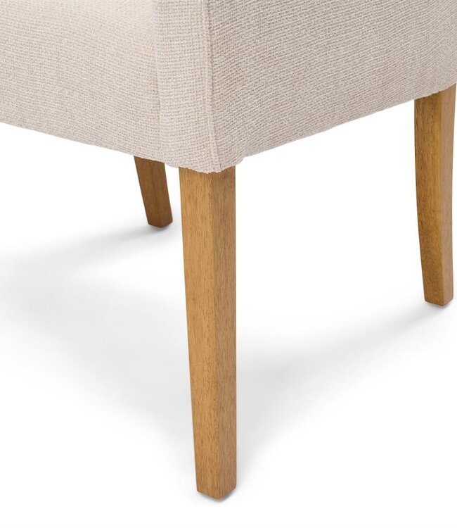 Rivièra Maison Savile Row Eetkamerstoel | Glossy Flax | 86x61x56 cm