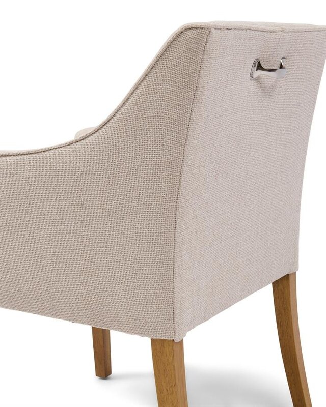 Rivièra Maison Savile Row Eetkamerstoel | Glossy Flax | 86x61x56 cm