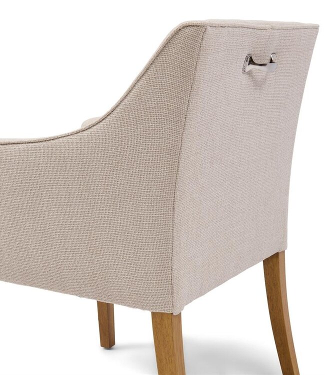 Rivièra Maison Savile Row Eetkamerstoel | Glossy Flax | 86x61x56 cm