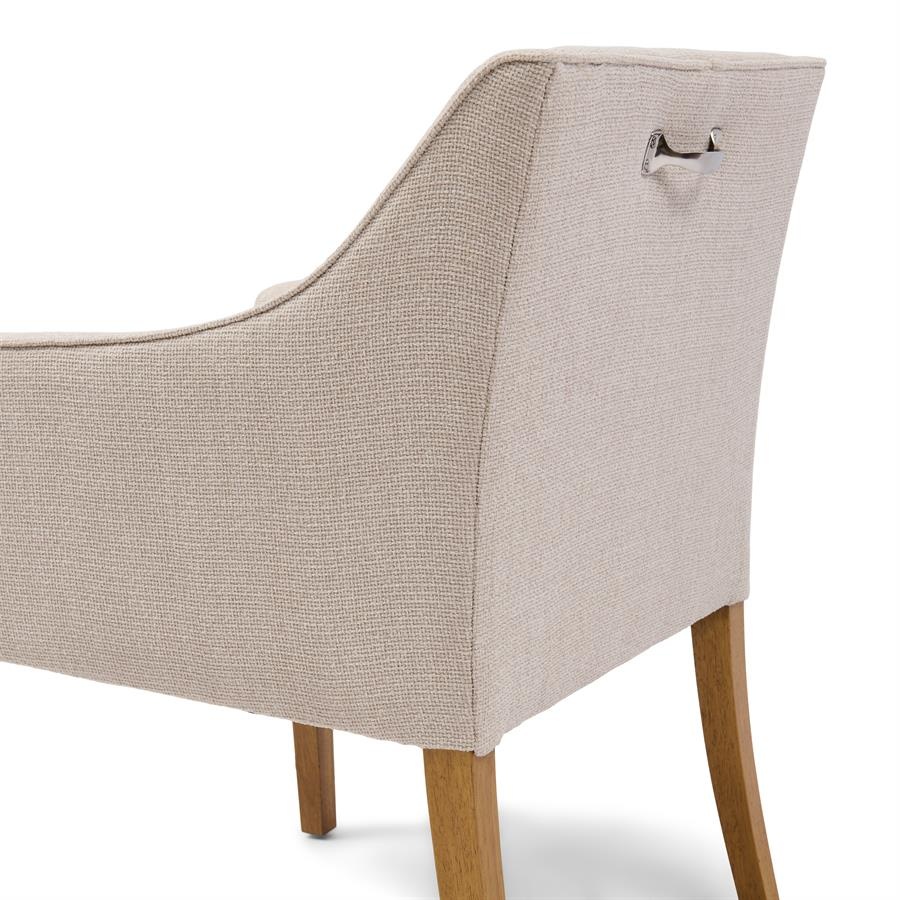 Rivièra Maison Savile Row Eetkamerstoel | Glossy Flax | 86x61x56 cm