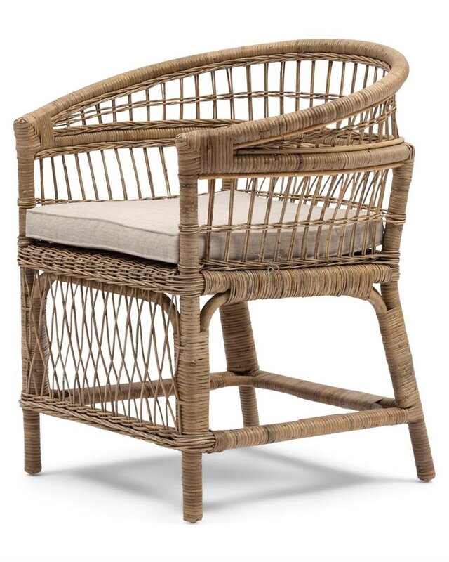 Rivièra Maison Victoria Falls Eetkamerstoel | Natural | 81x73x64 cm