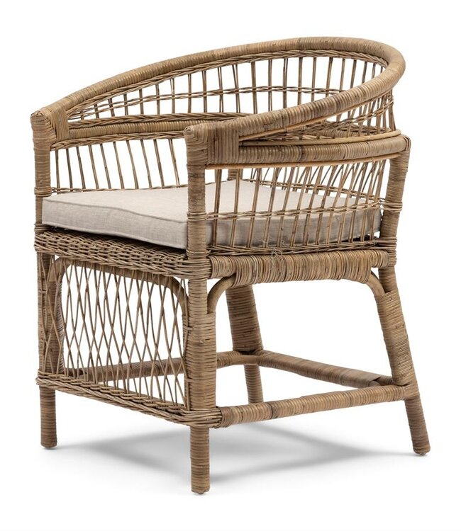 Rivièra Maison Victoria Falls Eetkamerstoel | Natural | 81x73x64 cm