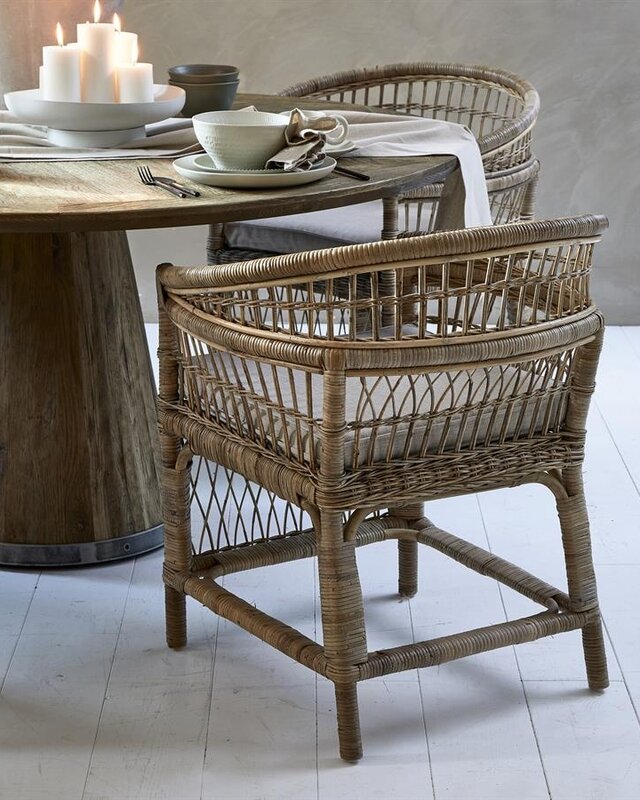 Rivièra Maison Victoria Falls Eetkamerstoel | Natural | 81x73x64 cm