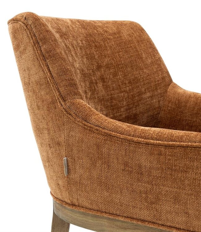 Rivièra Maison Whistler Eetkamerstoel | Maroon Brown | 84.5x61x62 cm