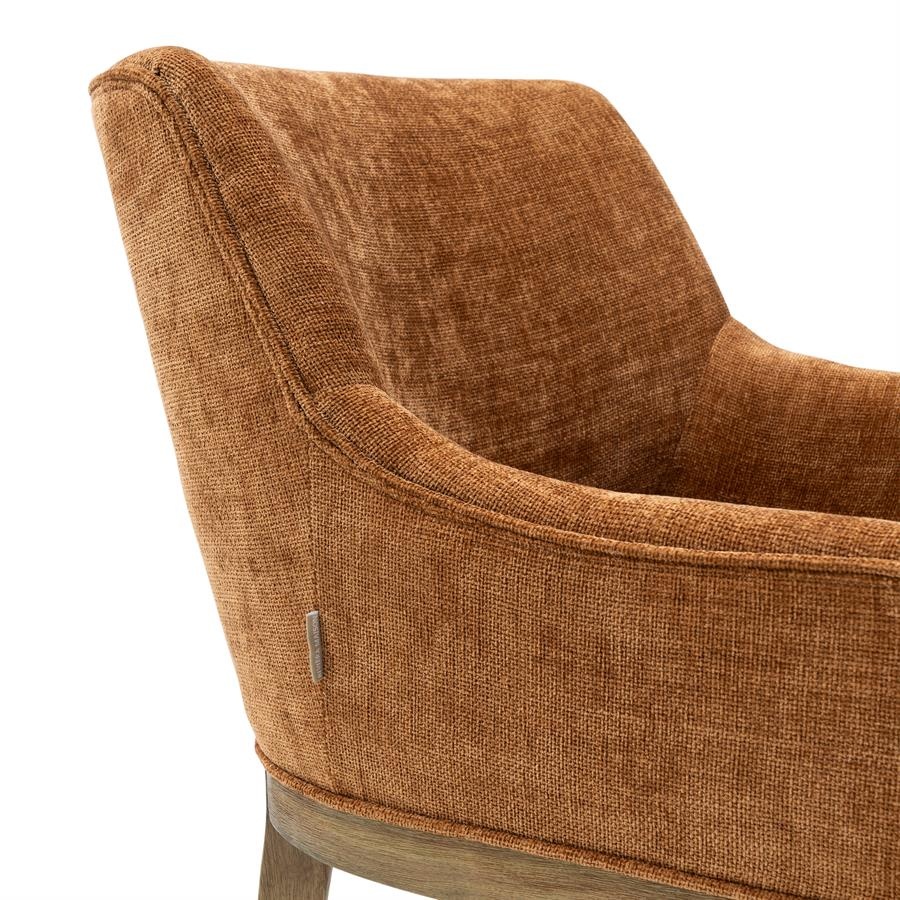Rivièra Maison Whistler Eetkamerstoel | Maroon Brown | 84.5x61x62 cm
