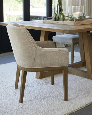 Rivièra Maison Whistler Eetkamerstoel | Natural Linen | 84.5x61x62 cm