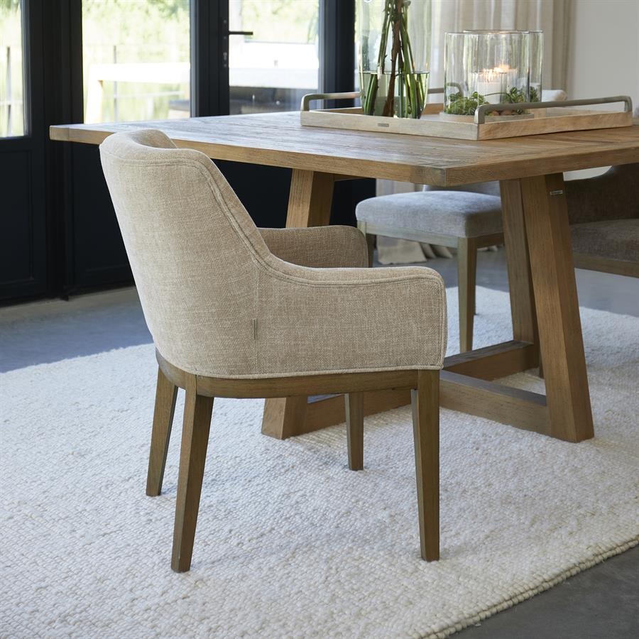 Rivièra Maison Whistler Eetkamerstoel | Natural Linen | 84.5x61x62 cm