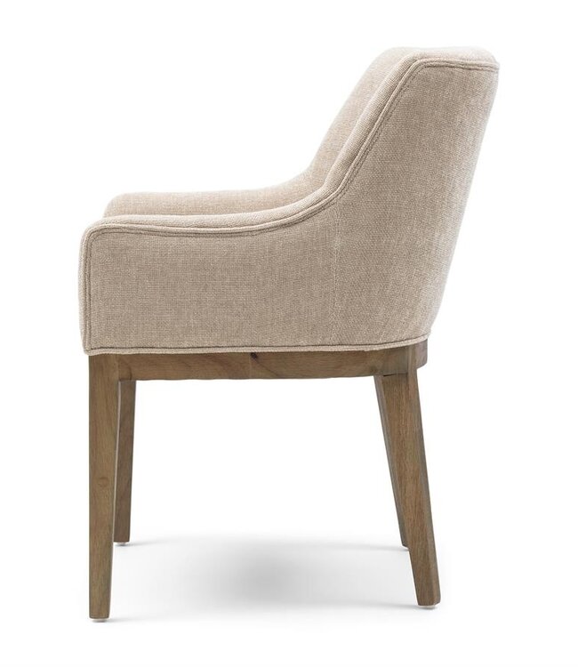 Rivièra Maison Whistler Eetkamerstoel | Natural Linen | 84.5x61x62 cm