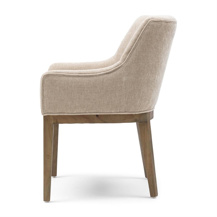 Rivièra Maison Whistler Eetkamerstoel | Natural Linen | 84.5x61x62 cm
