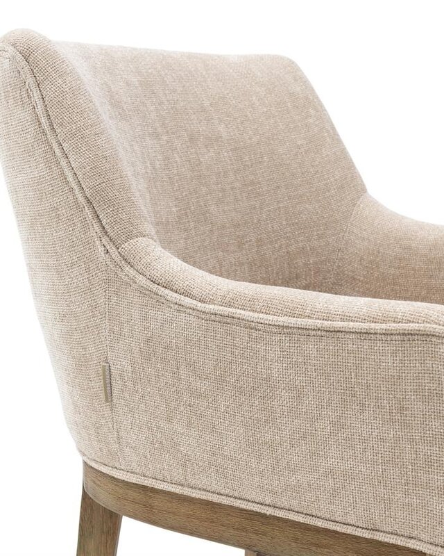 Rivièra Maison Whistler Eetkamerstoel | Natural Linen | 84.5x61x62 cm