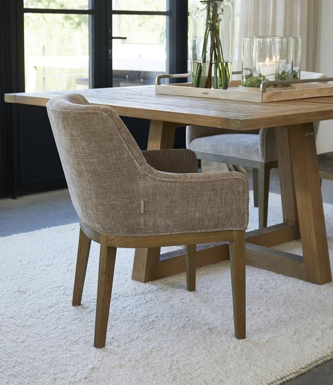 Rivièra Maison Whistler Eetkamerstoel | Warm Mushroom | 84.5x61x62 cm