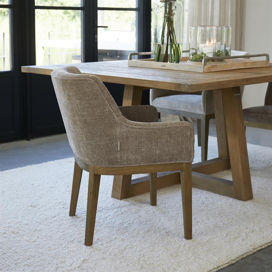 Rivièra Maison Whistler Eetkamerstoel | Warm Mushroom | 84.5x61x62 cm