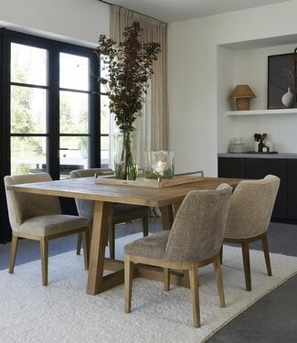 Rivièra Maison Whistler Eetkamerstoel | Warm Mushroom | 84.5x61x62 cm
