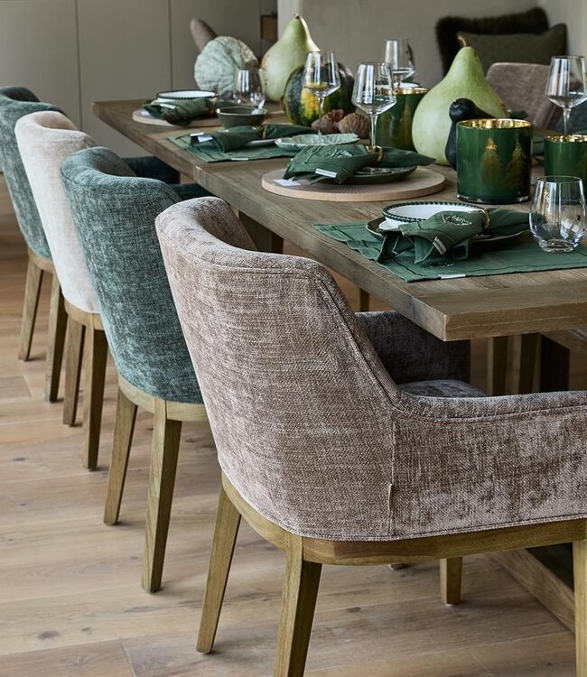 Rivièra Maison Whistler Eetkamerstoel | Warm Mushroom | 84.5x61x62 cm