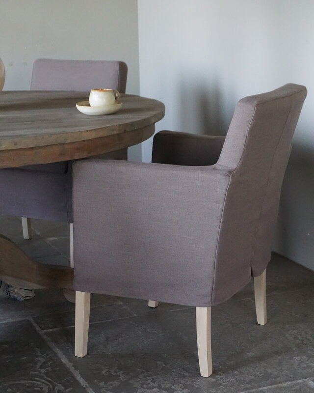 Rene Houtman Eetkamerstoel Stof Bas + Losse Hoes | Set Van 4