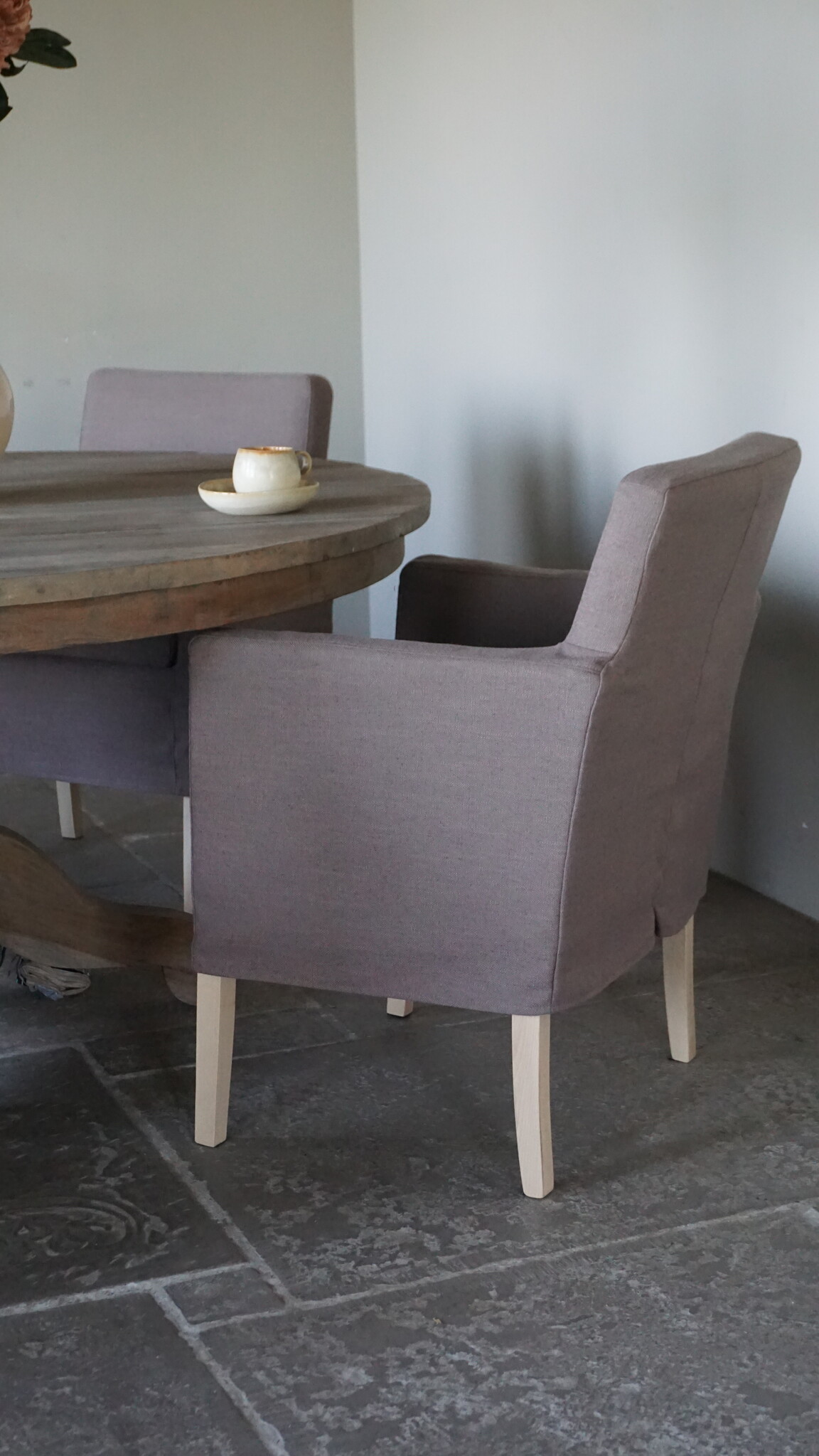 Rene Houtman Eetkamerstoel Stof Bas + Losse Hoes | Set Van 4