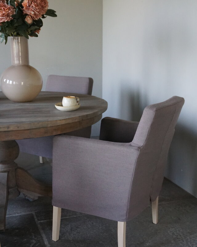 Rene Houtman Eetkamerstoel Stof Bas + Losse Hoes | Set Van 4