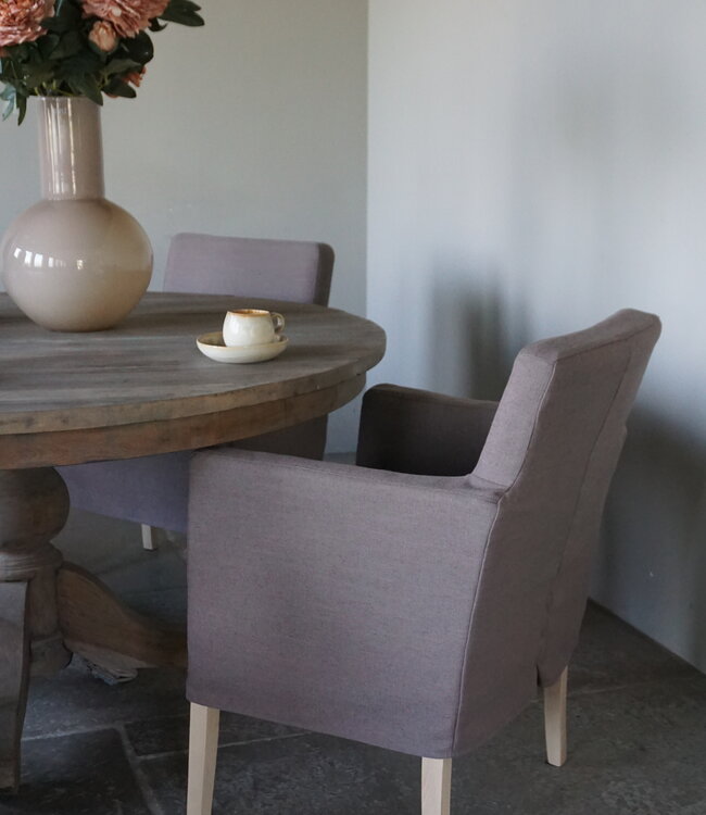 Rene Houtman Eetkamerstoel Stof Bas + Losse Hoes | Set Van 4