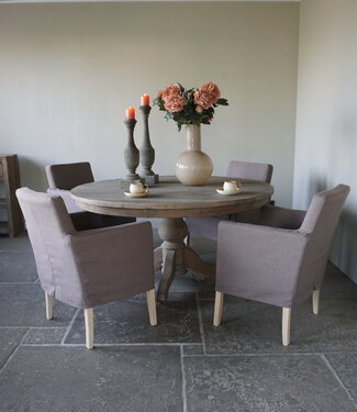 Rene Houtman Eetkamerstoel Stof Bas + Losse Hoes | Set Van 4