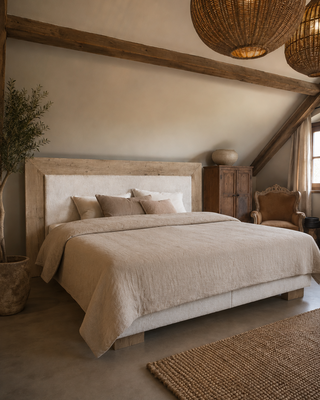 Rene Houtman Boxspring Bed Woods Licht Oud Eikenhouten Lijst