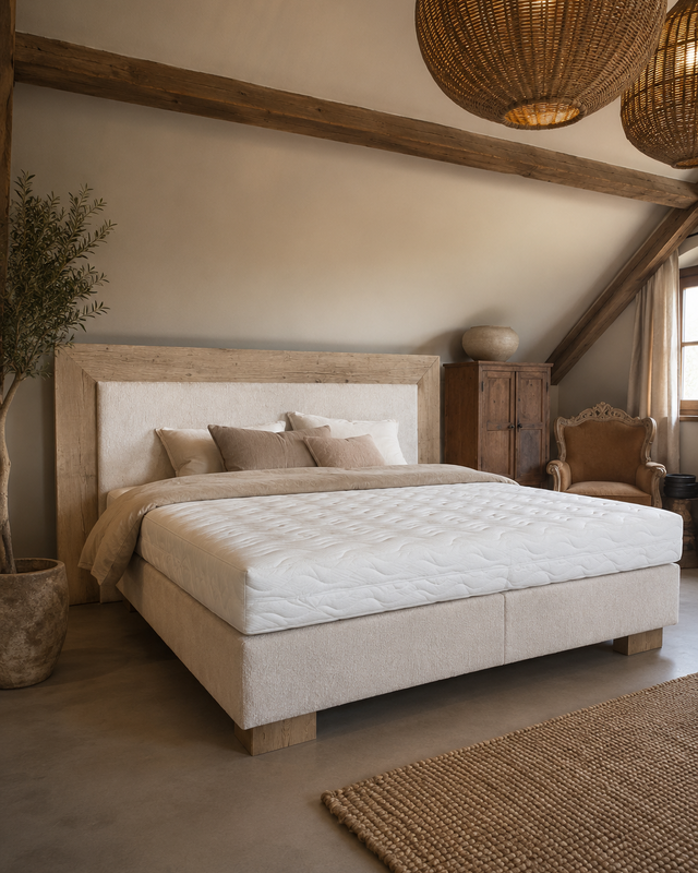 Rene Houtman Boxspring Bed Woods Licht Oud Eikenhouten Lijst