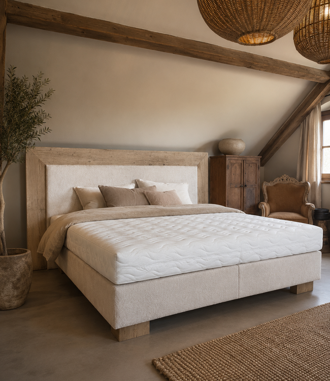 Rene Houtman Boxspring Bed Woods Licht Oud Eikenhouten Lijst