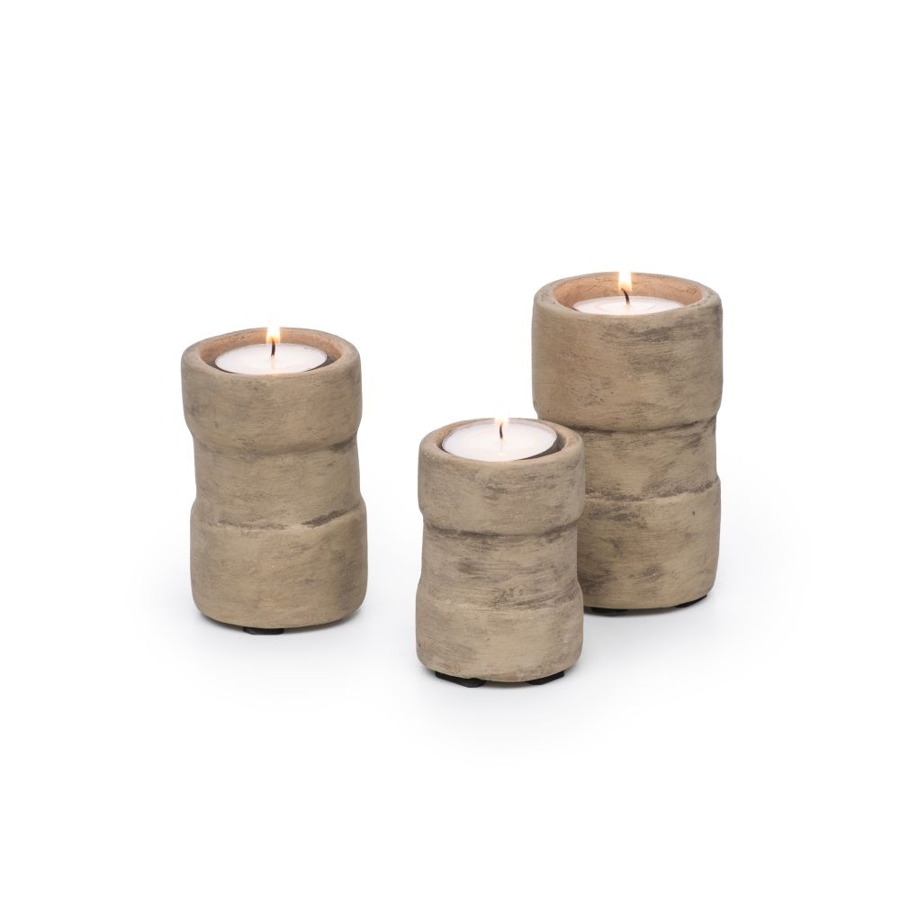 Gommaire Theelichthouder Jac | Set Van 3 | Terracotta
