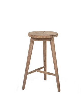 Gommaire Barstoel Asti | Teakhout | Naturel | H66xB45xD43,2 cm