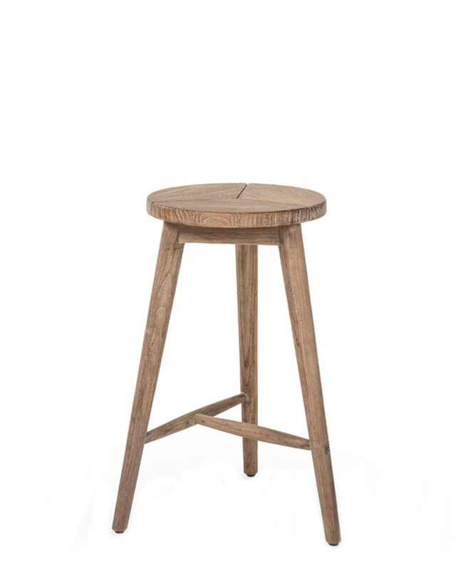 Gommaire Barstoel Asti | Teakhout | Naturel | H66xB45xD43,2 cm