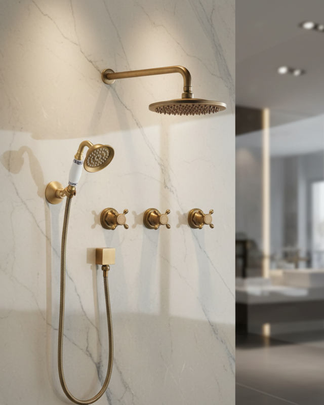 Rene Houtman Antieke Bronzen Inbouw Douche
