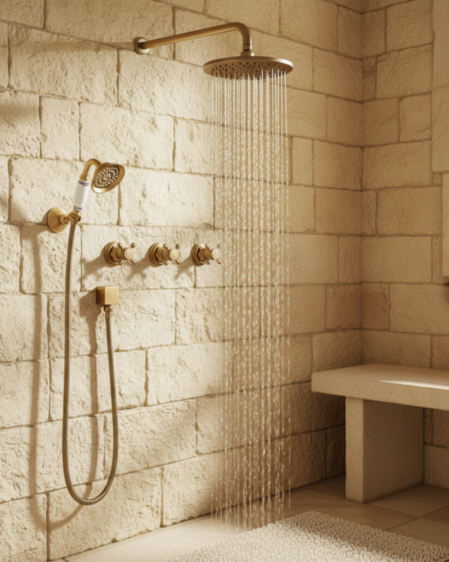 Rene Houtman Antieke Bronzen Inbouw Douche