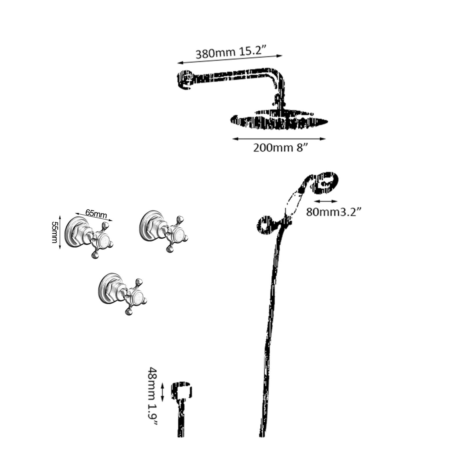 Rene Houtman Antieke Bronzen Inbouw Douche