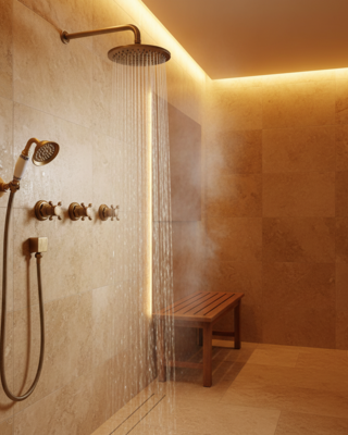 Rene Houtman Antieke Bronzen Inbouw Douche
