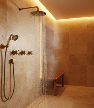 Rene Houtman Antieke Bronzen Inbouw Douche