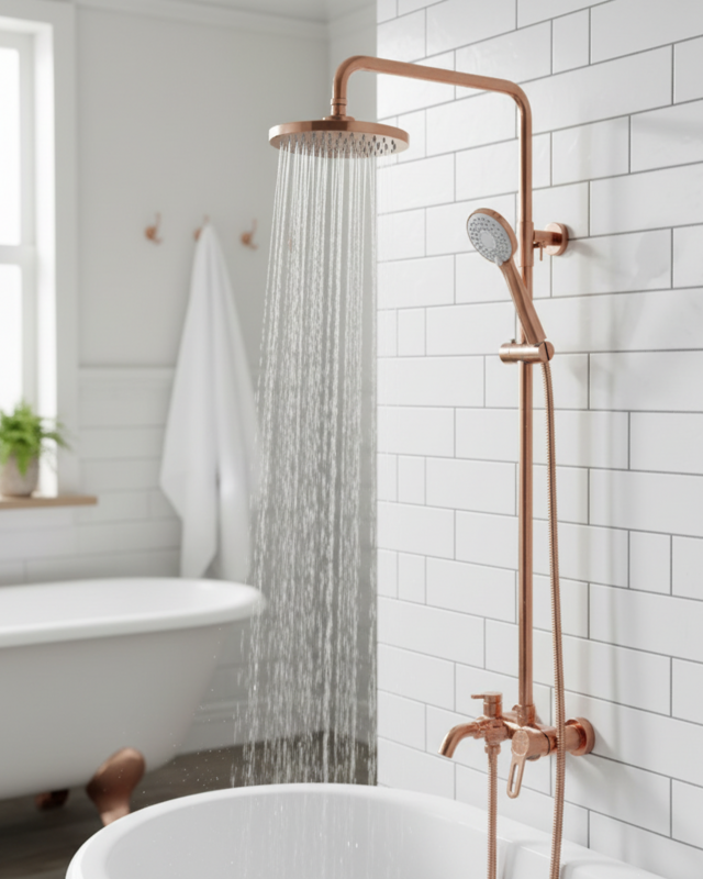 Rene Houtman Rose Gouden Opbouwdouche - Met Handdouche