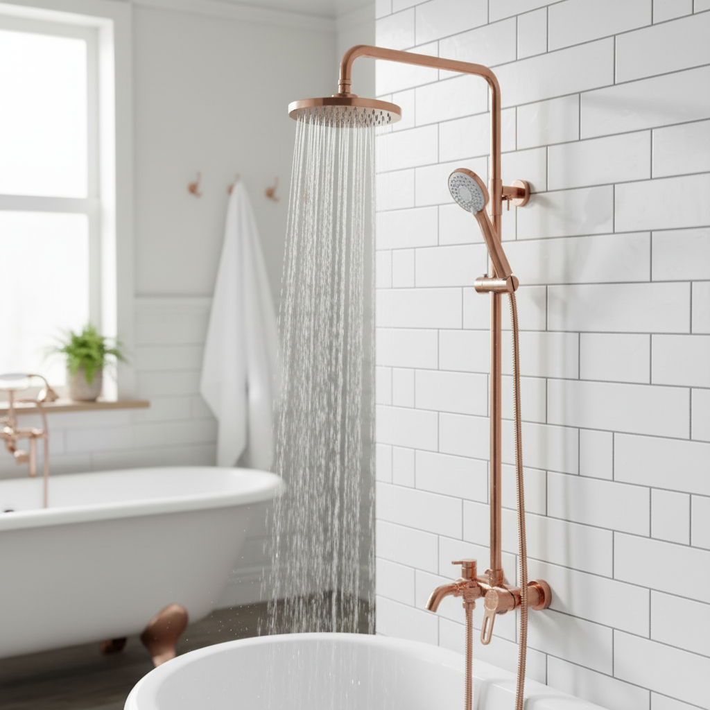 Rene Houtman Rose Gouden Opbouwdouche - Met Handdouche