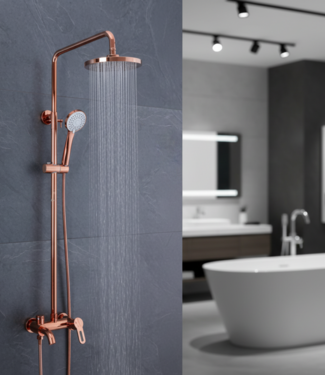 Rene Houtman Rose Gouden Opbouwdouche - Met Handdouche