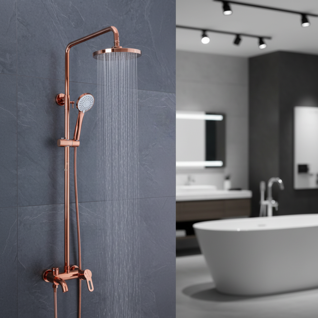 Rene Houtman Rose Gouden Opbouwdouche - Met Handdouche
