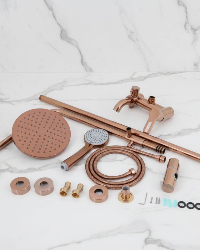 Rene Houtman Rose Gouden Opbouwdouche - Met Handdouche