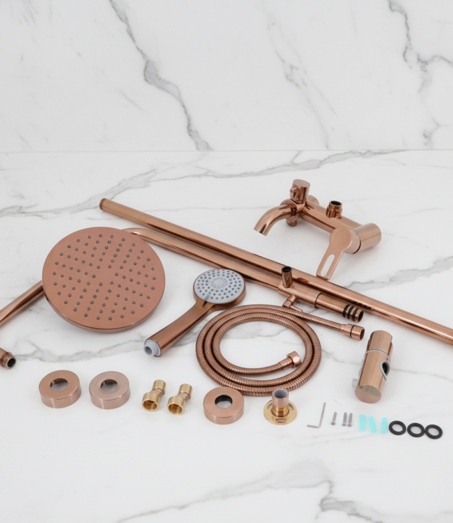 Rene Houtman Rose Gouden Opbouwdouche - Met Handdouche