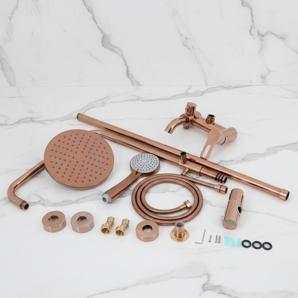 Rene Houtman Rose Gouden Opbouwdouche - Met Handdouche