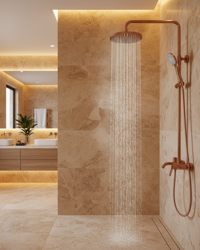 Rene Houtman Rose Gouden Opbouwdouche - Met Handdouche