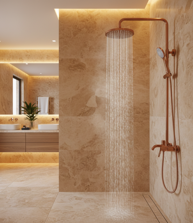 Rene Houtman Rose Gouden Opbouwdouche - Met Handdouche