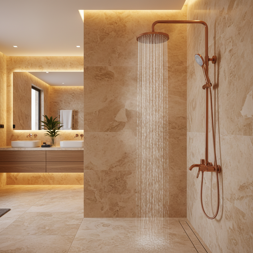 Rene Houtman Rose Gouden Opbouwdouche - Met Handdouche