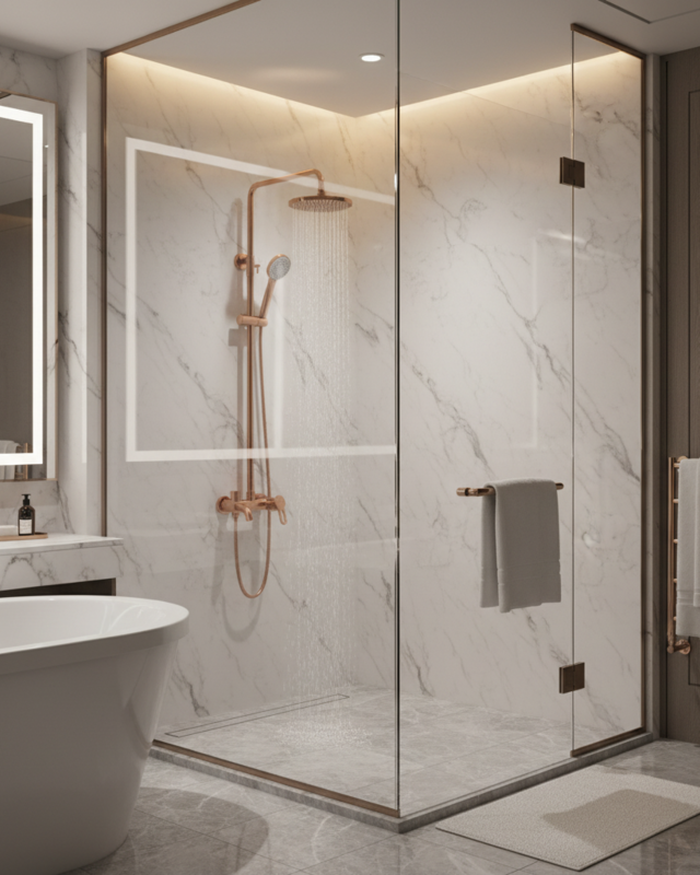 Rene Houtman Rose Gouden Opbouwdouche - Met Handdouche
