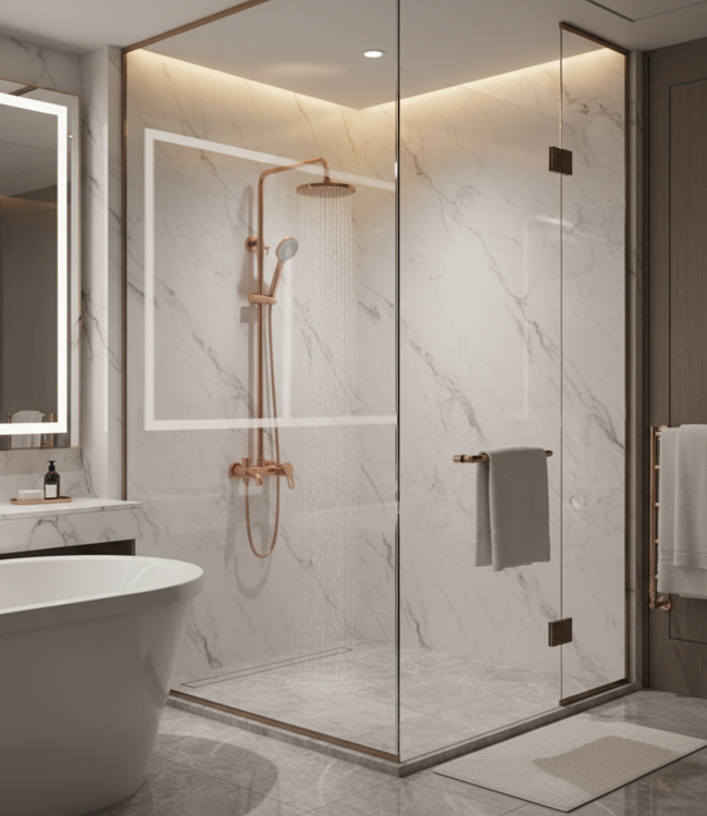 Rene Houtman Rose Gouden Opbouwdouche - Met Handdouche