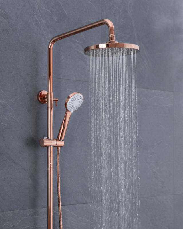 Rene Houtman Rose Gouden Opbouwdouche - Met Handdouche