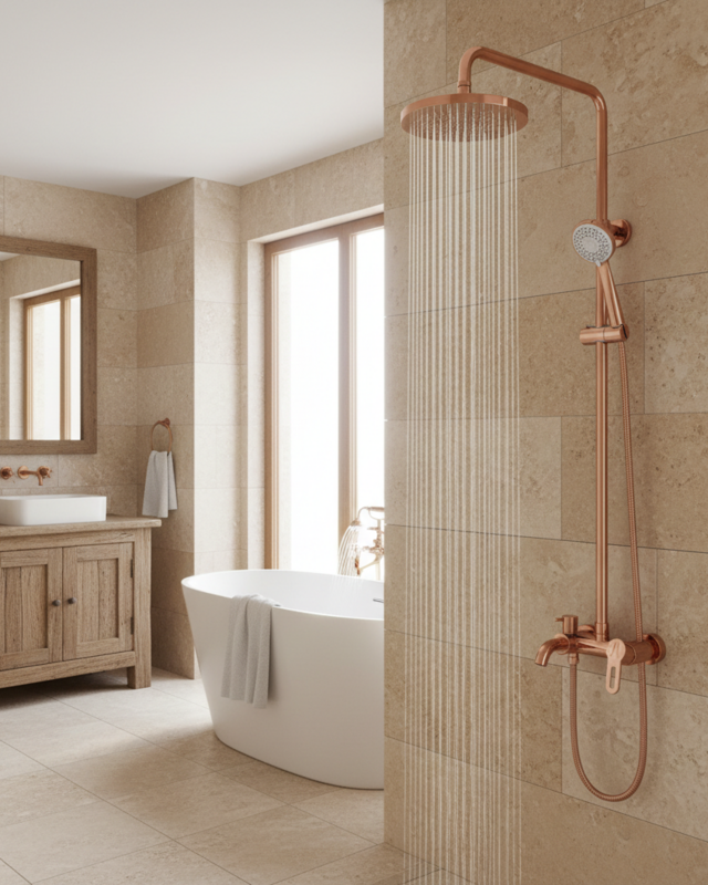 Rene Houtman Rose Gouden Opbouwdouche - Met Handdouche