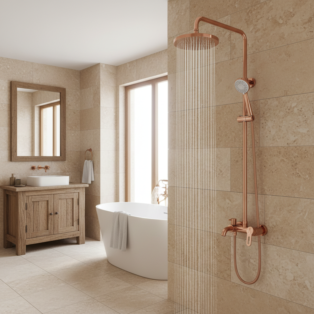 Rene Houtman Rose Gouden Opbouwdouche - Met Handdouche