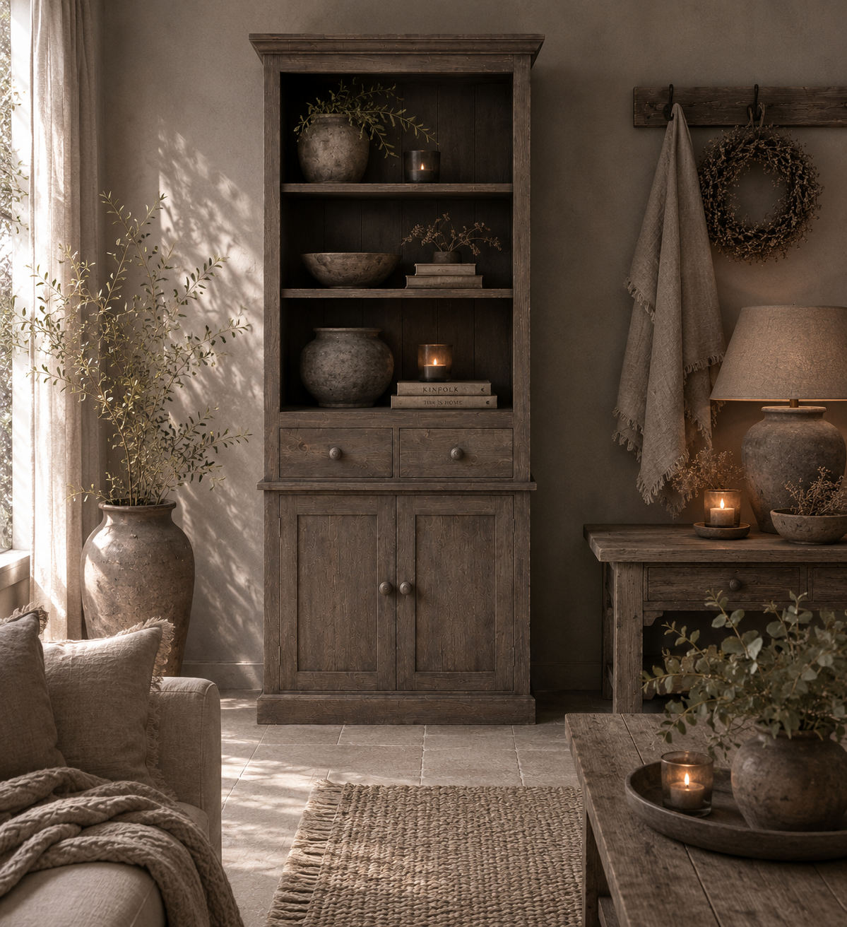 Luksa Home Collection Buffetkast Abel | Antique Grey | H225xB90xD50 cm